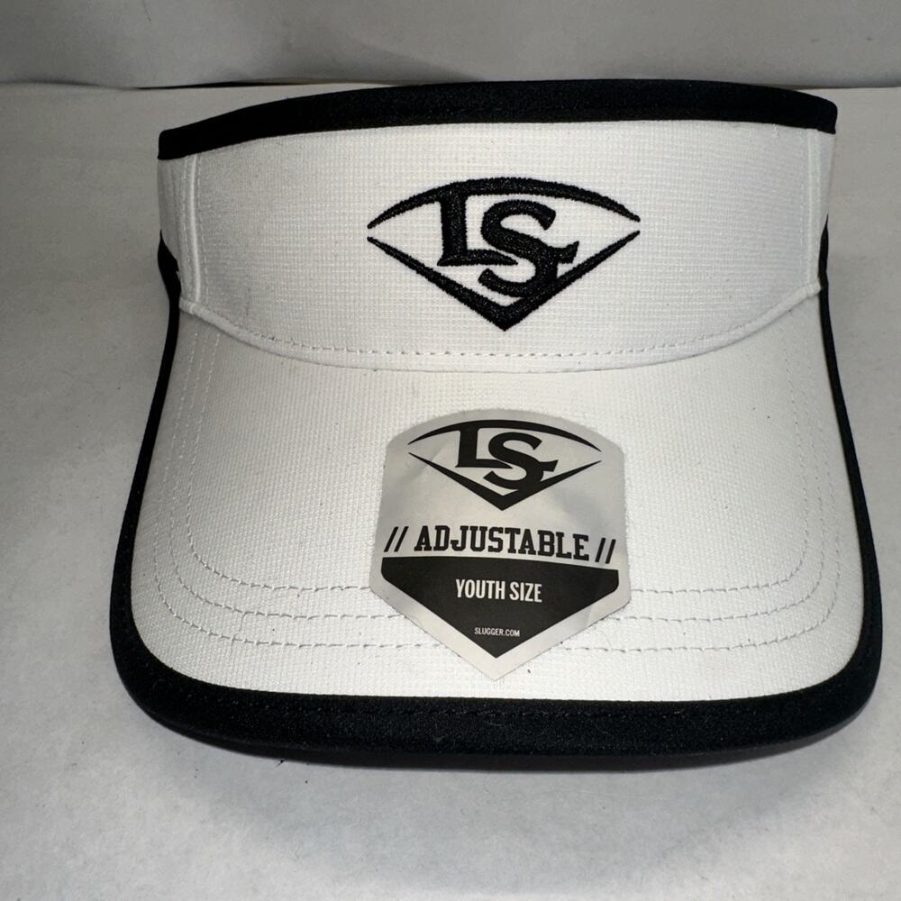 Louisville Slugger Baseball Softball Visor White/Black Adjustable Size NEW